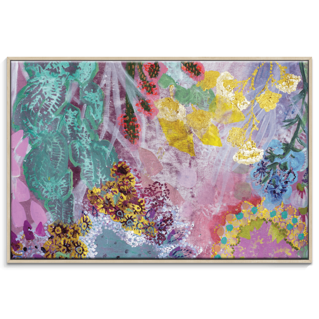 Golden Flowers Wall Art Artist Lane