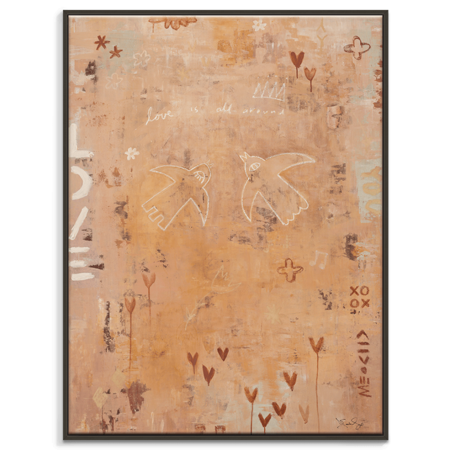 Jackie Green Lovebirds Framed Canvas $543 ($855) + more up to 40% off Artist Lane clearance